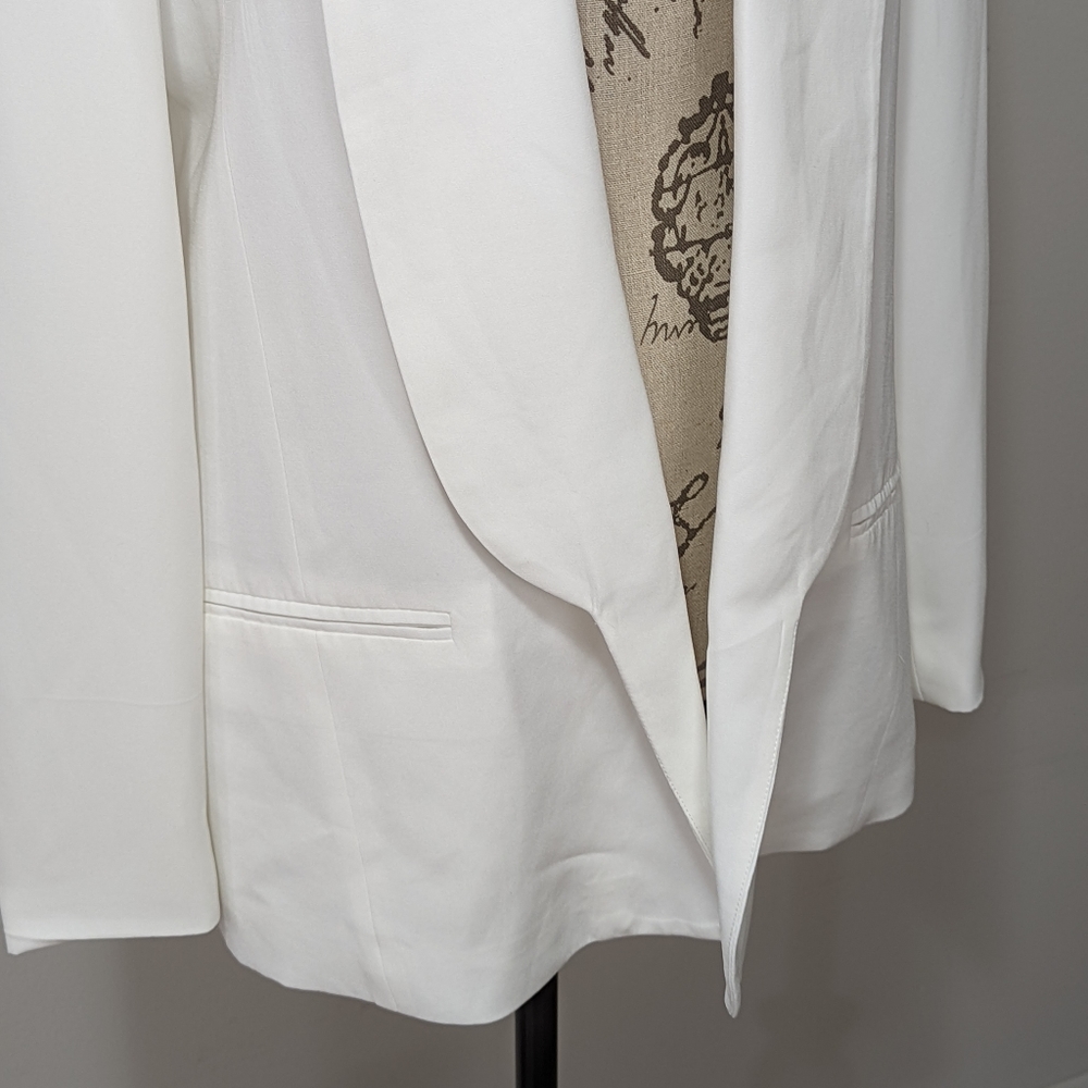 Mural White Slouchy Boyfriend Fit Blazer Women's Size Medium - Picture 7 of 13